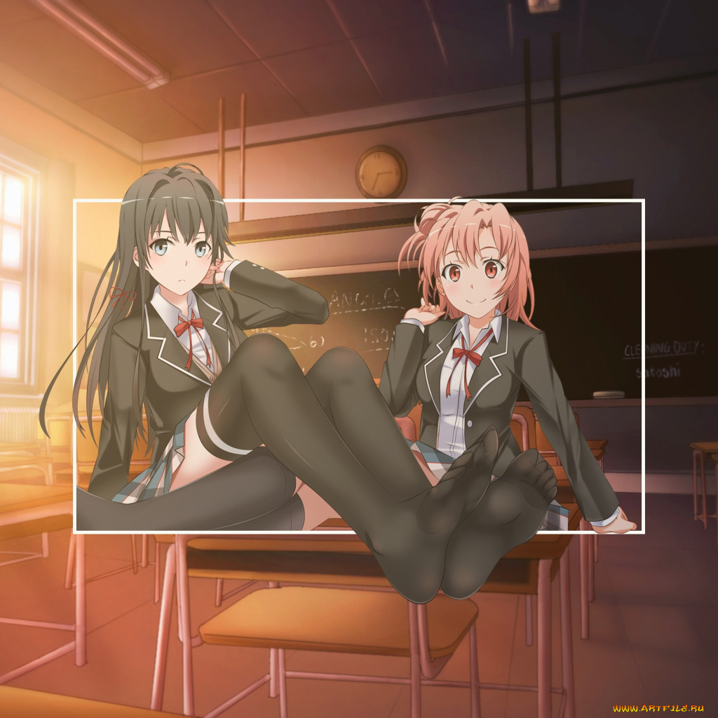 Обои Аниме OreGairu, обои для рабочего стола, фотографии аниме, oregairu,  розовая, пора, моей, школьной, жизни, сплошной, обман Обои для рабочего  стола, скачать обои картинки заставки на рабочий стол.